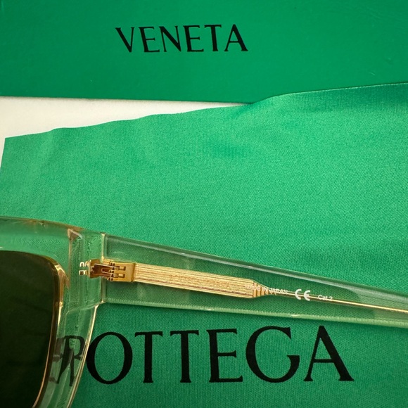 Bottega Veneta BV1122S 003 New Transparent Yellow/Grey Women's Sunglasses - Picture 7 of 13